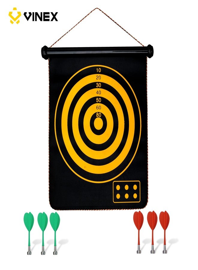 Vinex Magnetic Roll-Up Dart Set Sonic (17 Inches) 2 in 1 game set - Indoor/Outdoor Safe Dart Game for Kids & Adults, Includes 6 Strongest Magnetic Darts - Portable, Hangable, Reversible for Family Fun - Image 3